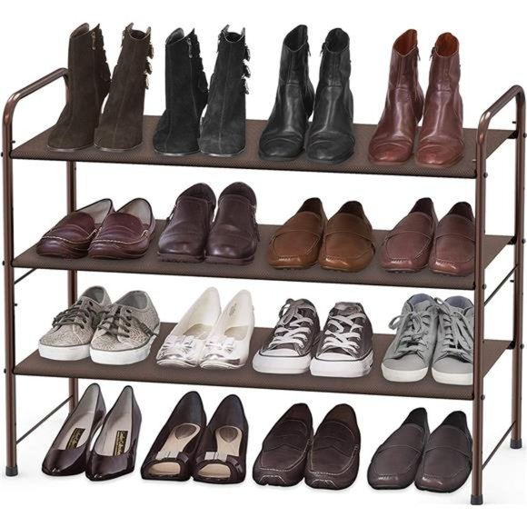 3-Tier Shoe Rack Storage Organizer Bronze - Picture 1 of 4